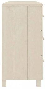 HAMAR mézbarna tömör fenyőfa tálalószekrény 113 x 40 x 80 cm