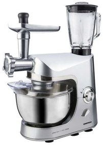 Daewoo multifunkciós konyhai robotgép húsdarálóval és turmixgéppel, 1200 W, Ezüst, DSX-5055