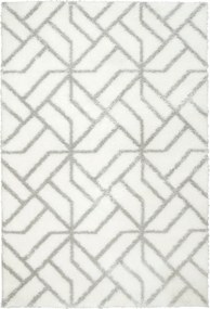 120x170 cm Divatos Krém Szürke Shaggy Szőnyeg A Nappaliba