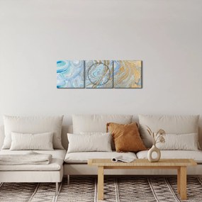 Kép - Kék márvány (órával) (90x30 cm)