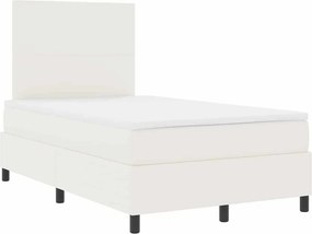vidaXL Boxrugós ágy Krém és fehér 120 x 190 cm Bársonyos szövet