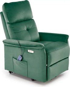 SEMIR 2 elektromosan dönthető masszázsfotel sötétzöld