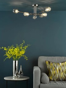 Dar Lighting kristály modern mennyezeti lámpa zonda polírozott nikkel darzon6438