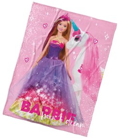 Carbotex Barbie és a varázslatos egyszarvú gyermektakaró, 130 x 170 cm