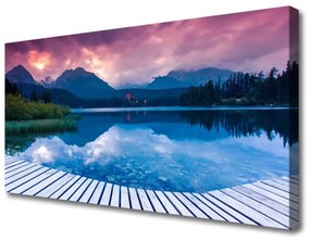 Vászonkép falra Mountain Lake Landscape 100x50 cm