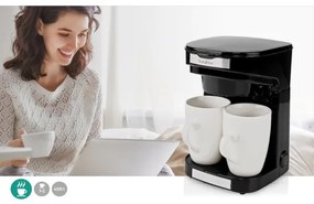 Nedis KACM140EBK - Kávégép két csészéhez 450W/230V 0,25 l