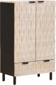vidaXL Magasfiú Fehér mosott felület 60 x 33 x 100 cm Tömör Mangófát