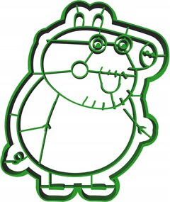 Forma Lyukasztó Mézeskalács kiszúró Peppa Malac Apa Malac 11cm