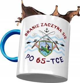 Kék Bögre Születésnapra 65 65-es 65-ös, fényképes nyomattal