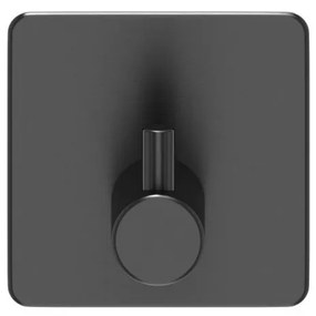 Törölközőtart 4,5 cm, acél, dupla ragasztószalaggal rögzíthető (tartozék), fekete
