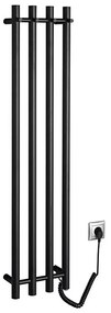 Sapho Sapho - Elektromos törölközőszárító PAPINADO 85W/230V 120 cm matt fekete SH0360