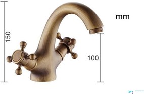 Zuhanypanel EYN TER1305 falon kívüli kivitelben, mosdócsapteleppel, antik bronz felülettel