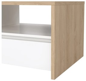 Fehér-natúr színű dohányzóasztal 60x120 cm Next – Tvilum