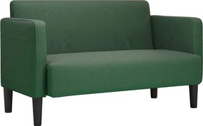 vidaXL sötét zöld kordbársony szövet loveseat kanapé 109 cm