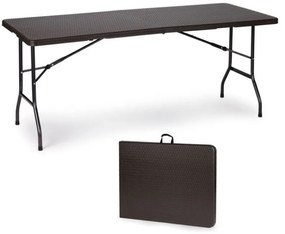 Összecsukható catering asztal 180cm Brown Rattan