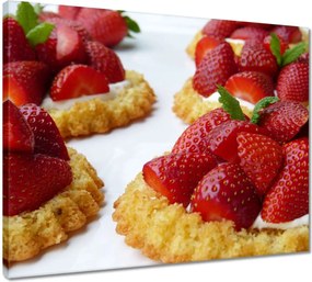 Vászonkép 50x40 Eper desszert