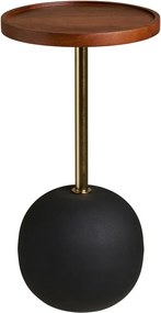 Kerek tárolóasztal mangófa asztallappal ø 30 cm Sirone – House Nordic