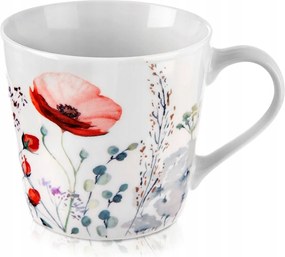 Pipacsvirágos Porcelán Bögre Nagy Ajándék Kávé Tea 430ML