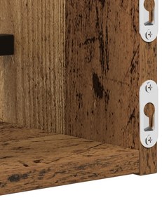 Falipolcok 2 db Régi fa 60x16x14 cm Műgyanta