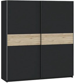 BERNO 200 cm. Gardróbszekrény Antracit/Tölgy Színben
