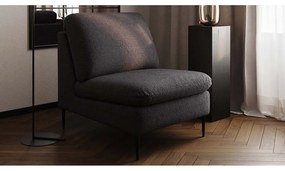 Fekete buklé fotel Moilo – MESONICA