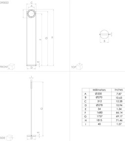 Eglo 390022 - LED Dimmelhető állólámpa MONTEFANO LED/20W/230V 3000K