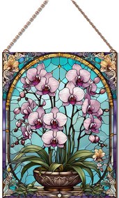 Orchidea üvegkép, falikép