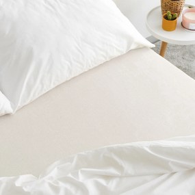 Goldea frottír gumis lepedő - krémszínű 90 x 200 cm