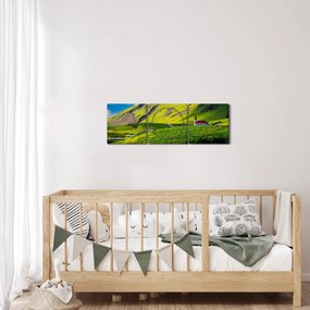 Hegyvidék képe (órával) (90x30 cm)