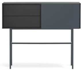 Fekete-antracitszürke konzolasztal 35x110 cm Nube – Teulat