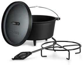 Klarstein Galloway, öntöttvas edény, 7.6 barbecue edény, öntöttvas, lábacskák, L/7,2 l méret