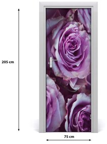 Ajtóposzter lila rózsa 75x205 cm