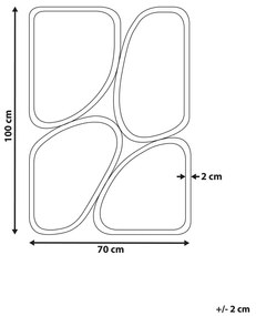 Arany fém falitükör 70 x 100 cm DIANCEY Beliani