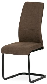Scaun cu bază de sanie Tapițerie din țesătură maro DCL-414