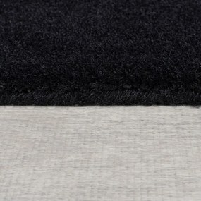 Fekete-szürke kézi szövésű gyapjú szőnyeg 150x240 cm Collage Monochrome – Flair Rugs