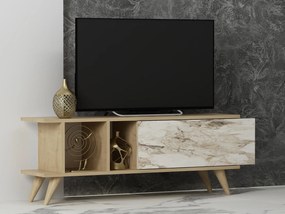 TV asztal/szekrény Tavuki (zafír tölgy + márvány)  . 1095152