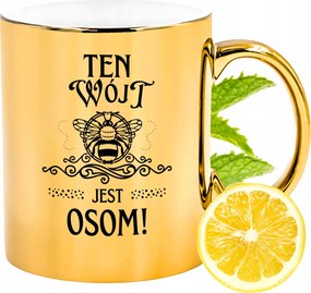 Prémium Arany Csillogó Bögre Ajándék Nyomtatott Fotóval