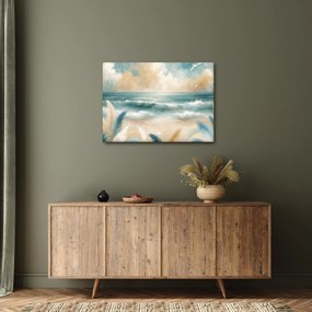 Kép – Festett strand lágy színekben (70x50 cm)