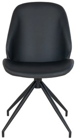 Fekete étkezőszék szett 2 db-os Monte – House Nordic