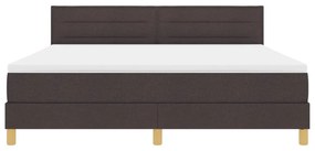Box Spring Ágy matraccal Sötétbarna 180x200 cm Szövet