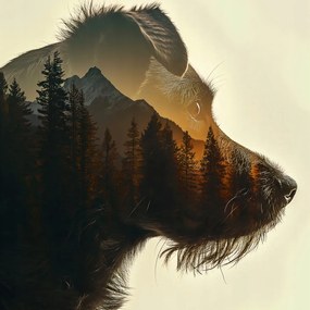 Poszter 60x60cm Kutyaszellem erdő