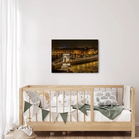Éjszakai város képe (70x50 cm)