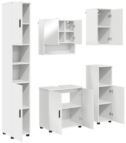 Fürdőszoba bútor szett 5 pcs Fehér 61 x 35 x 64 cm Faanyag