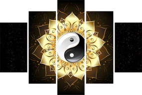 Kép - arany yin-yang (150x105 cm)