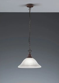 Sötétszürke fém függőlámpa üveg búrával ø 33,5 cm Country – Reality