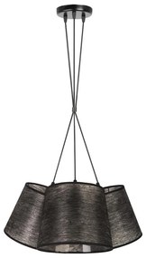 Duolla - Csillár zsinóron ROSSA 3xE27/40W/230V fekete