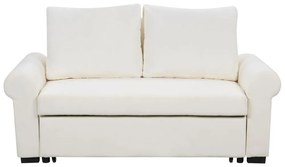 Krémszínű kárpitozott kanapéágy SILDA Beliani
