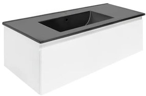 Fürdőszobaszekrény mosdókagylóval SAT B-WAY 99x30x45 cm fehér fényes BWAY100WU4B