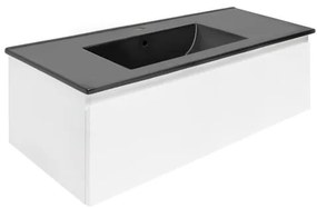 SAT B-WAY Fürdőszobaszekrény mosdóval 99x30x45 cm fehér fényes BWAY100WU4B