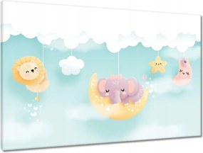 Vászonkép 90x60 Felhők és állatok